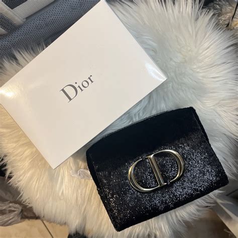 dior trousse pouch black|dior velvet drawstring pouch.